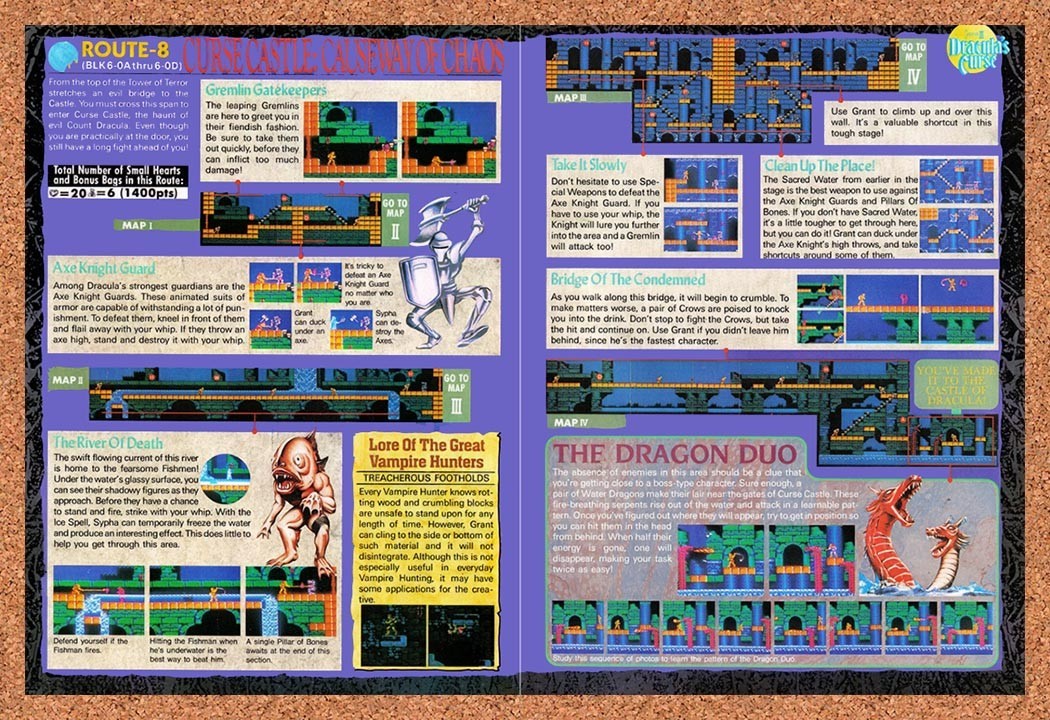 1990 Castlevania III Dracula's Curse Causeway Of Chaos Original Ad / Promo vr9