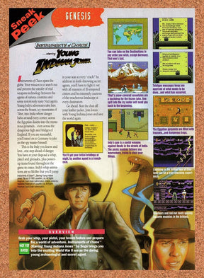 1994 Young Indiana Jones Instruments Of Chaos Genesis Original Ad / Promo vr1