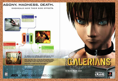 Galerians PS1 Original 2002 Vintage Ad - Video Game Art Promo