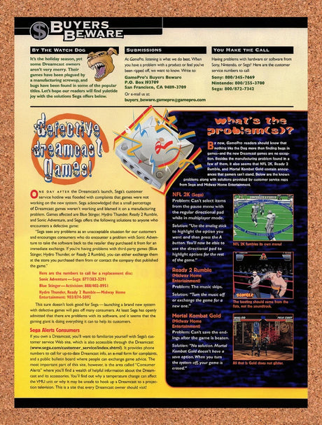 2000 Sega Dreamcast Defective Dreamcast Games Original Ad / Retro Wall Art v3