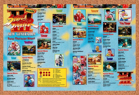 1997 Street Fighter III New Generation Character Moves Original Ad / Promo vr2