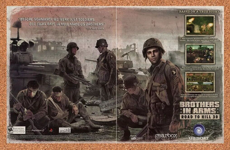 Brothers In Arms Road to Hill 30 PS2 Original 2007 Ad Authentic Video Game Promo