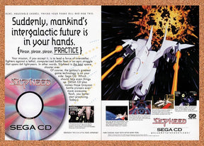 1993 Silpheed Sega CD Original Advertisement / Retro Wall Art v1