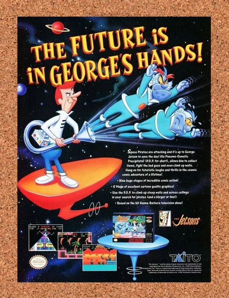 Jetsons Invasion Of The Planet Pirates SNES Original 1996 Ad Authentic Promo
