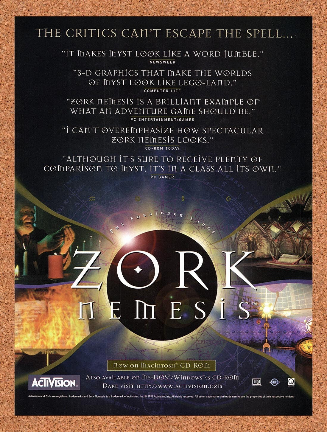 1996 Zork Nemesis PC Original Advertisement / Retro Wall Art v1