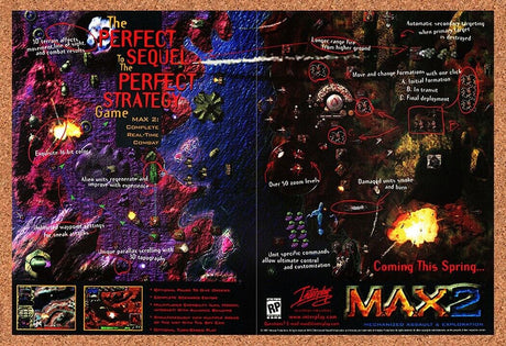MAX 2 PC Mechanized Assault Original 1998 Ad Authentic Windows Video Game Promo