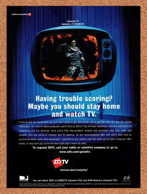 1998 Gamespot TV ZDTV Original Advertisement / Retro Promo v1