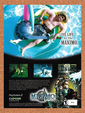 2002 Maximo Ghosts To Glory PS2 Original Advertisement / Retro Promo v2