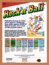 Rock N Ball NES Pinball Original 1990 Vintage Ad - Video Game Promo