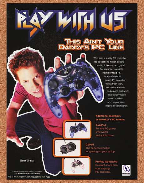 Hammerhead FX Game Pad Original 2002 Ad Authentic Seth Green Video Game Promo