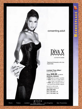 1995 Diva X Ariana Adult FMV Original Advertisement / Retro Promo v1