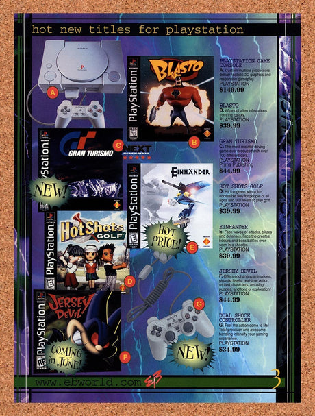 1998 EB Games PlayStation Games Original Advertisement / Retro Promo v4