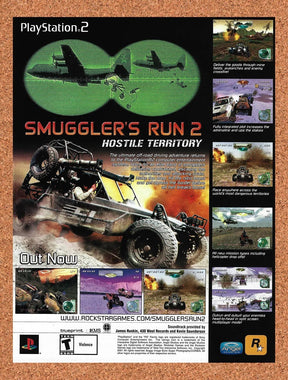 2002 Smuggler's Run 2 Hostile Territory PS2 Original Advertisement / Promo v3