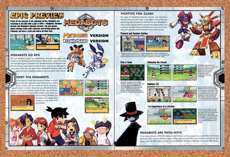 Medabots GBA Original 2003 Vintage Ad - Video Game Preview Promo