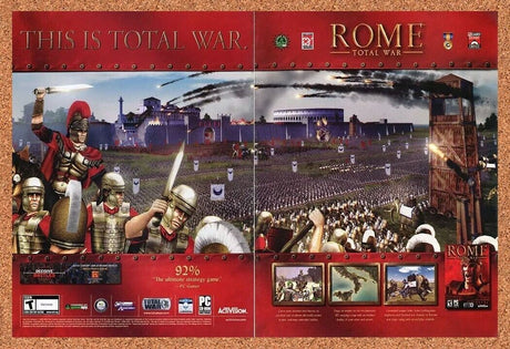Rome Total War Original 2006 Ad Authentic Windows GameSpy Video Game Promo