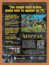 1999 Unreal PC Original Advertisement / Retro Wall Art v5