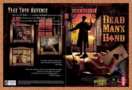 2003 Dead Mans Hand Xbox Original Advertisement / Retro Promo v1