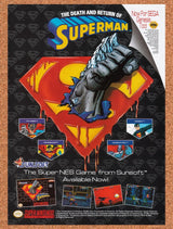 1995 The Death And Return Of Superman Genesis Original Ad / Retro Wall Art v3