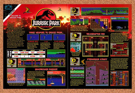 1993 Jurassic Park Game Gear Original Advertisement / Retro Promo v8