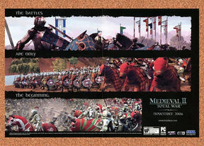 2006 Medieval II Total War PC Original Advertisement / Retro Promo v5