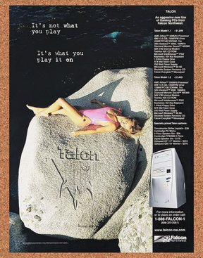Falcon Northwest Original 2002 Ad Authentic Talon Gaming PC Retro Tech Promo