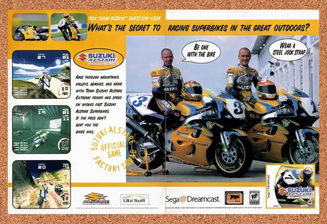 1999 Suzuki Alstare Extreme Racing Dreamcast Original Ad / Retro Promo v1