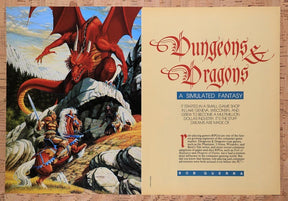 1990 Dungeons & Dragons Early D&D PC Game Story Original Ad / Retro Wall Art v12