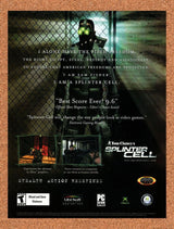 Splinter Cell PC Original 2003 Ad Authentic Tactical FPS Video Game Promo
