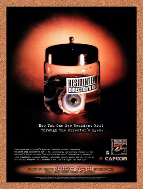 1997 Resident Evil Director's Cut PS1 Original Advertisement / Retro Promo v1