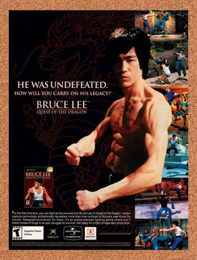 2002 Bruce Lee Quest Of The Dragon Xbox Original Advertisement / Retro Promo v1
