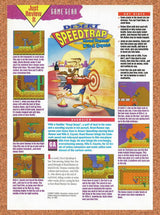 1994 Desert Speedtrap Roadrunner Wile E Coyote Game Gear Original Ad / Promo vr1