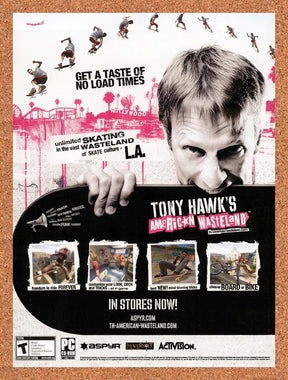 2006 Tony Hawk's American Wasteland PC Original Advertisement / Retro Promo v1
