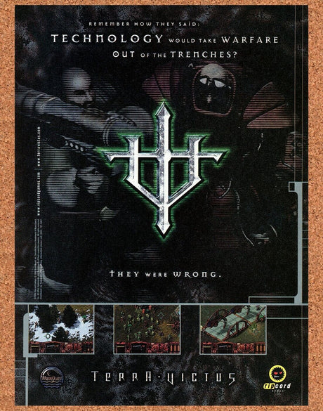 Terra Victus PC Original 2000 Print Ad Authentic Ripcord Video Game Art Promo