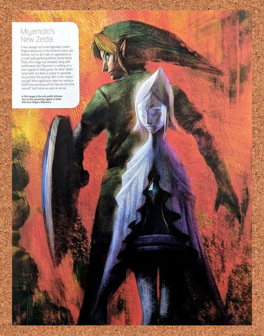 Legend Of Zelda Wii Original 2008 Ad Authentic Miyamoto Art Video Game Promo