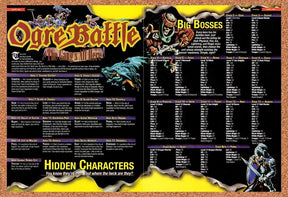 1995 Ogre Battle Hidden Characters Original Advertisement / Retro Wall Art v1