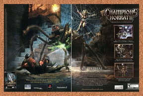 Champions of Norrath PS2 Original 2005 Ad Authentic Everquest RPG Game Promo v6