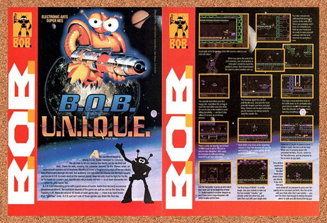1993 B.O.B. SNES Original Advertisement / Retro Wall Art v2