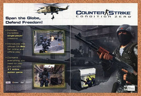 Counter-Strike Condition Zero PC Original 2005 Ad Authentic Video Game Promo