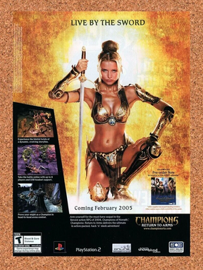 Champions Return To Arms PS2 Original 2006 Authentic Everquest Game Promo v1