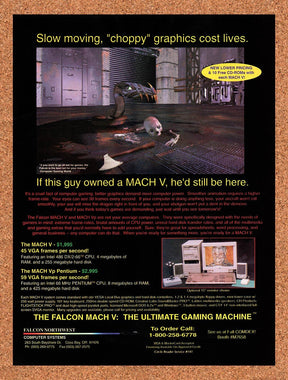 1994 Falcon Northwest Mach V High FPS Systems Original Advert / Retro Promo v10