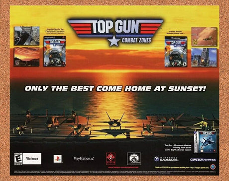 Top Gun Combat Zones PS2 Original 2006 Ad Authentic Flight Sim Video Game Promo