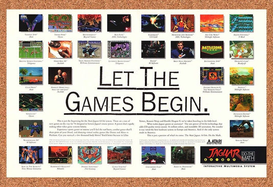 Atari Jaguar Original 1993 Print Ad Authentic Console Video Game Release Promo