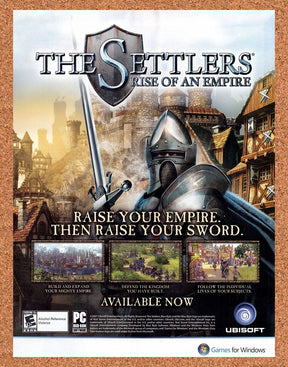 Settlers Rise Of An Empire PC Original 2007 Vintage Ad - Video Game Promo