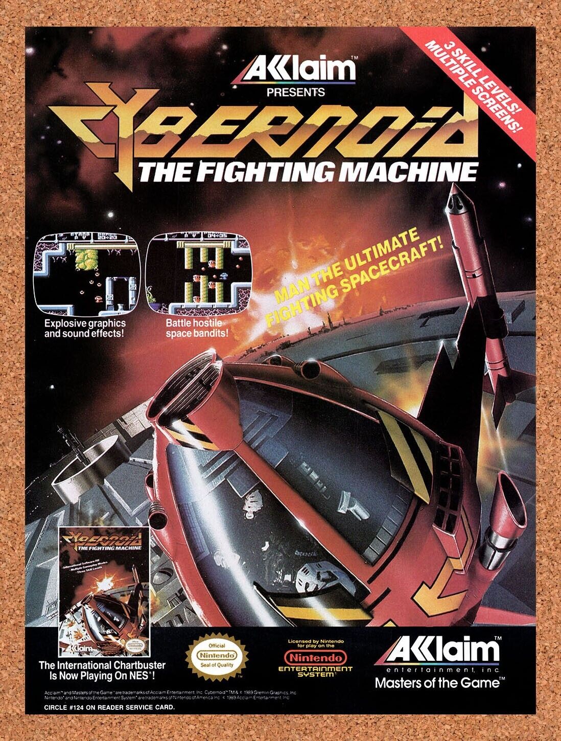 1988 Cybernoid The Fighting Machine NES Original AD / Retro Wall Art V1