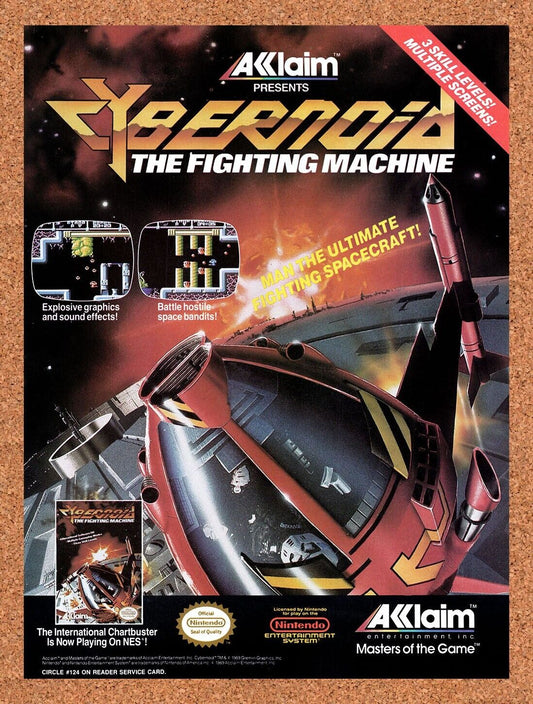 1988 Cybernoid The Fighting Machine NES Original AD / Retro Wall Art V1