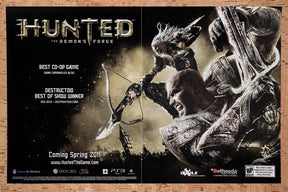 2010 Hunted The Demons Forge Xbox 360 Original Advertisement / Retro Wall Art v1