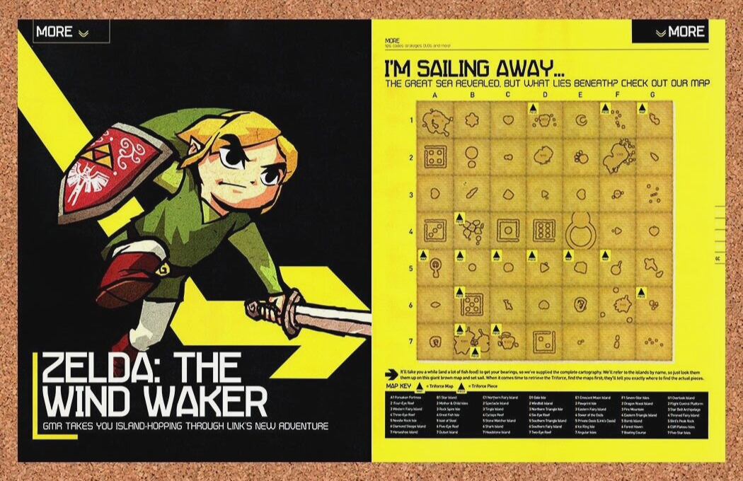 Legend Of Zelda Wind Waker GameCube Original 2002 Ad Authentic Game Art Promo