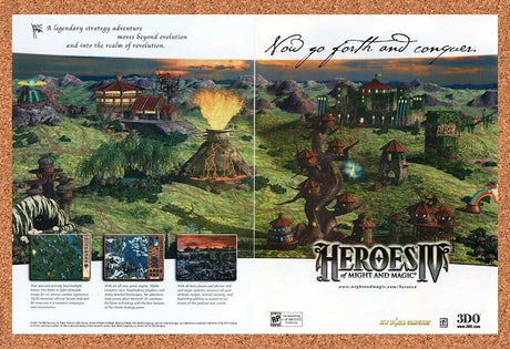 Heroes Of Might And Magic 4 PC IV Original 2004 Ad Authentic Video Game Promo