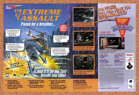 1997 Extreme Assault Extremely Cool Sweepstakes Original Ad / Promo v2