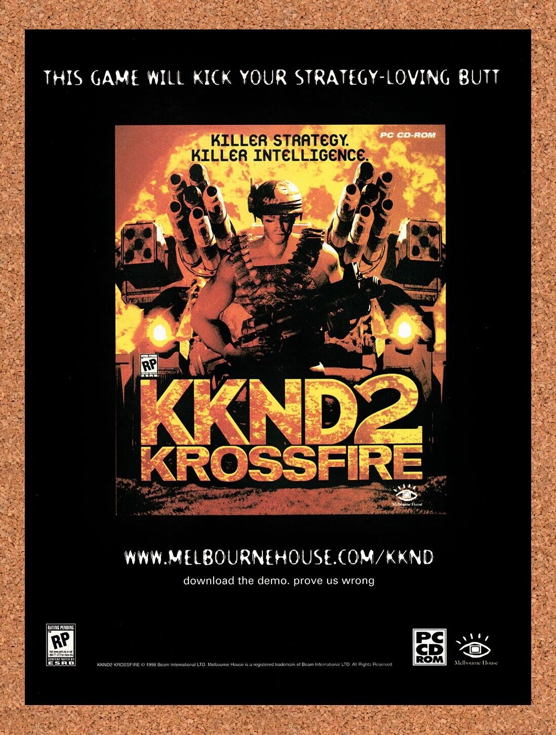 1998 KKND 2 Krossfire PC Original Advertisement / Retro Wall Art v1